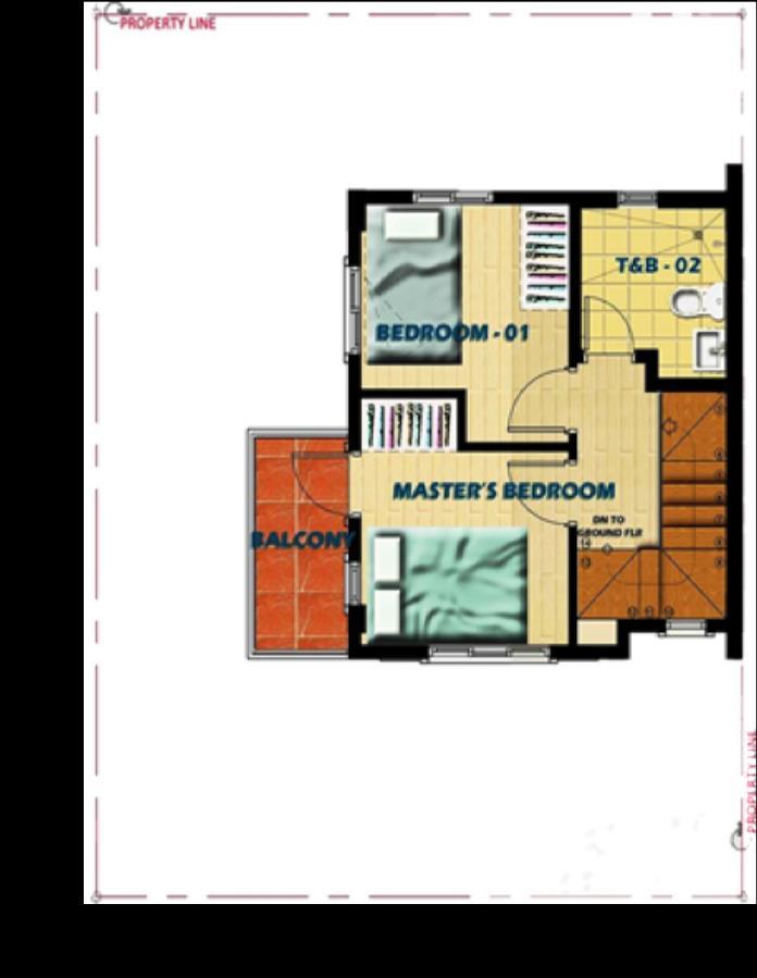 HOUSE DETAILS Second Floor Description Master s Bedroom Bedroom 1 T&B 2 Hallway Staircase Second Floor 7.