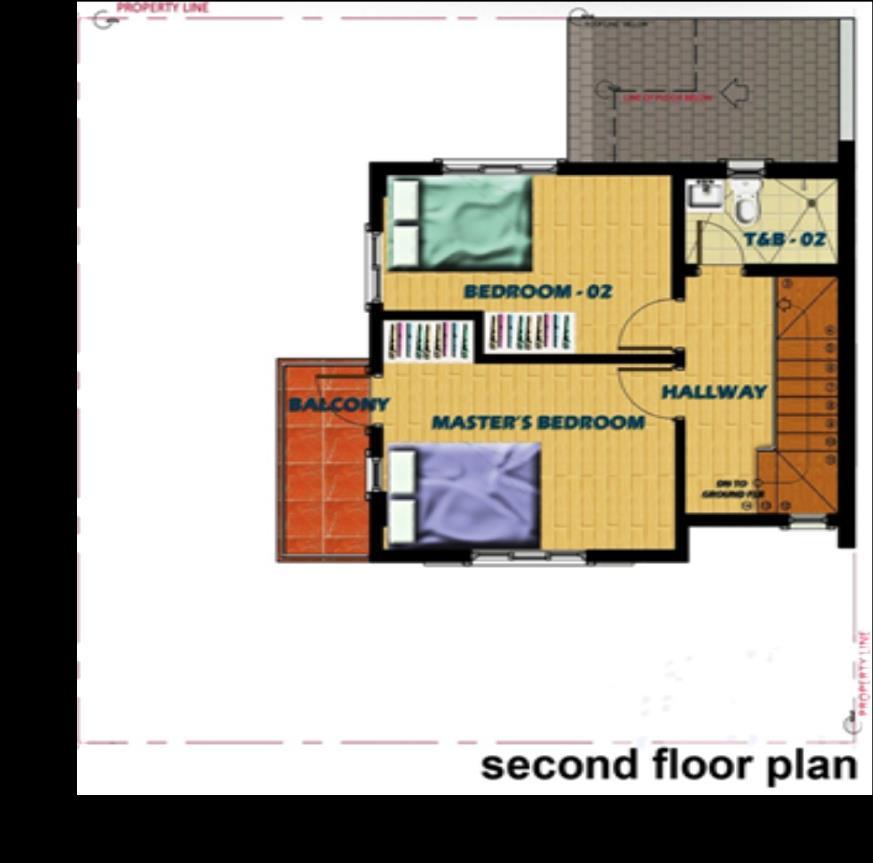 HOUSE DETAILS Second Floor Description Master s Bedroom Bedroom 1 T&B 2 Hallway Staircase Second Floor 12.