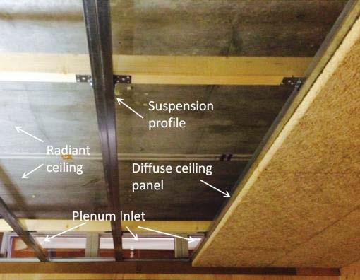 . Diffuse ceiling panels and radiant
