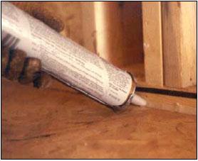 Weatherize Against Infiltration Wiring, pipe & duct penetrations in attic, under floor & through walls Caulking where dissimilar materials meet Weatherstripping doors,