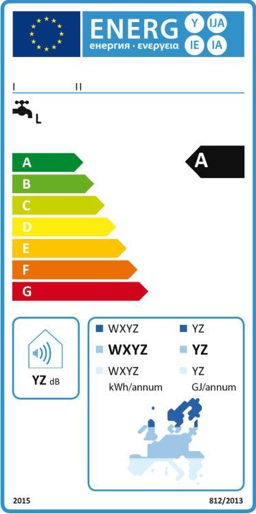 Product labels Hot water heaters : A to G (until 2017) 15 Conventional e.g.