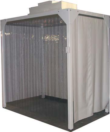 Features: Optional static dissipative curtains are available and casters can be supplied, allowing the softwall clean rooms to be moved.