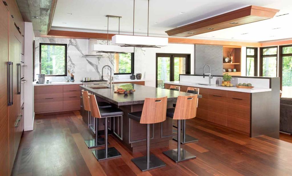Design Design Toronto Kitchens 2016 INTO THE WOODS by JULIE GEDEON photography: STEPHANI BUCHMAN STYLING: KATE DAVIDSON Exotic woods give this kitchen the West Coast ambience the homeowners sought It