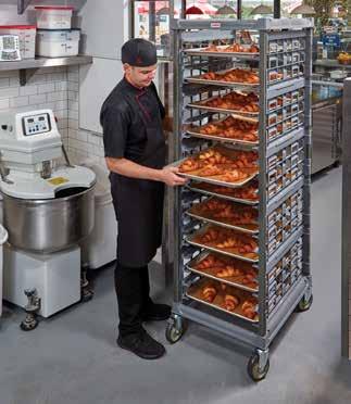 Custom center stem metal casters or premium plastic casters combined with structurally solid top and bottom frames provide a smooth gliding rack that easily maneuvers anywhere.