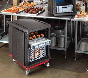 safety of hot or cold foods and lightens the load for employees.