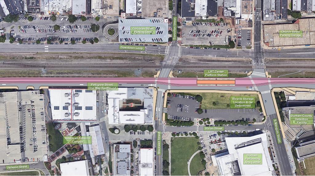 5.9.2 Impacts Assessment Figure 5-20: Proposed Blackwell/Mangum Streets Station Visual changes would be similar to those identified in NEPA documentation of the Previous Design.