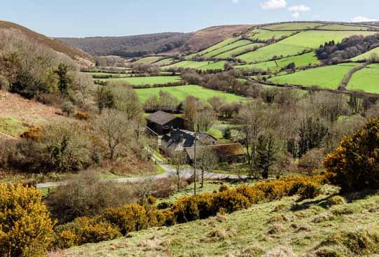 Hall Farm Lynton, Brendon, Devon EX35 6PS A south facing Grade II Listed farmhouse in a beautiful setting with views over Exmoor and 32 acres of pastureland Entrance hall Drawing room Sitting room