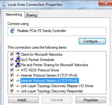 7. Select TCP/IPv4, then click on Properties. Logging on to the Controller 1. Start the UMT software program by double clicking on the icon on the Windows desktop. 2.