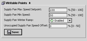 Set Enable Override to Enabled. 2. Click to move the cursor into the setpoint field. 3. Enter a new setpoint. 4.
