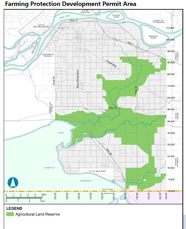 City of Surrey 9,290 hectares within the ALR 22% of