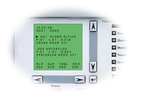Operation ndicators 1. Text display and controls: Displays system messages, status information, and programming menus. Arrow buttons move the display cursor. 10 11 12 2.