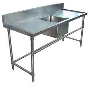 SS-R) 1350mmL x 700mmW x 900mmH 304 grade commercial quality stainless steel bench with