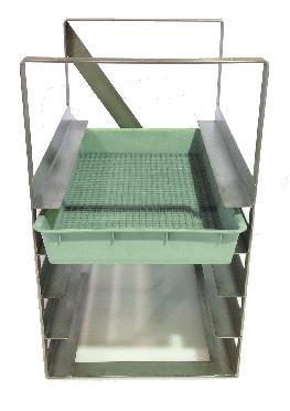 Stainless Steel Autoplas Tray Rack Suits Autoplas trays - (51.TRYRCK-1X5) Suits Din Trays - (51.TRDIN-1X5) I column rack for storing five trays.