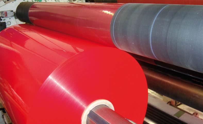 Functional rollers for the converting and plastic film industry The use of different chemicals in the converting and plastic film industry frequently affects the rubber roller covering, e.g. solvents and plasticizers, gasses and high process temperatures.