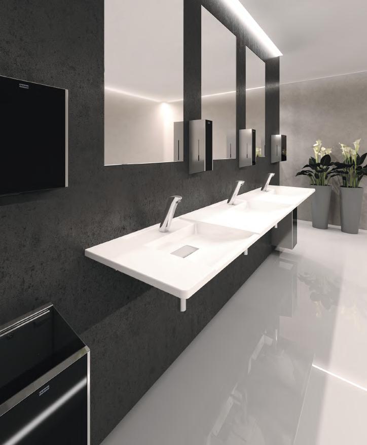Miranit washbasins and washtroughs WASHROOMS THAT LEAVE AN IMPRESSION Our solid surface MIRANIT range provides high quality hospitality for VIPs, corporate events and special guests is an