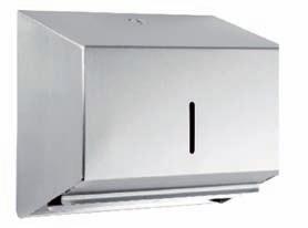 PLASMA RANGE Paper Towel Dispenser (Small C/Multi Fold) Ref. 78820SS W. 260mm x H. 211mm x D. 124mm 1.8 Kg 120 pieces Robust stainless steel constructed paper towel dispenser in a range of finishes.