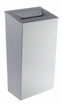 WASTE BINS 30 Litre Waste Bin (with Lid) Ref. 78962SS W. 355mm x H. 644mm x D. 165mm 6.0 Kg 40 pieces This bin features a spring loaded lid operation.