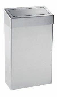 Bright Polished (78962PS) Brushed (78962SS) White Painted (78962WH) 30 Litre Waste Bin (with Chute) Ref. 78202SS W. 307mm x H. 625mm x D. 214mm 5.