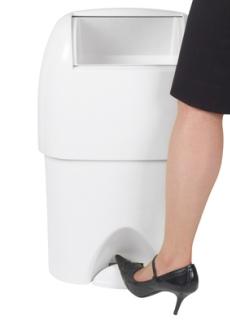 12 Sanitary Bins WD 170HS SANITARY BIN STAINLESS STEEL The Femcare sanitary disposal system has a compact sleek design to fit into small bathroom cubicles.