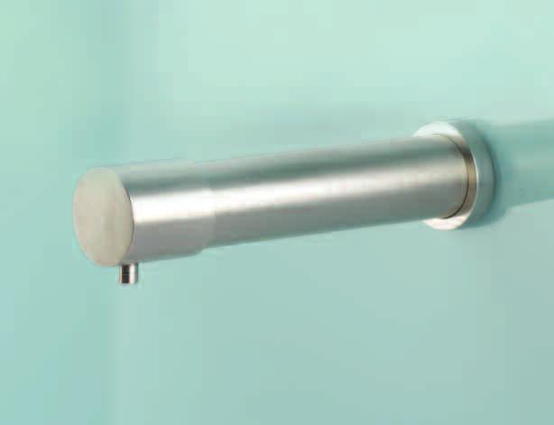 TOILET FITTINGS RECESSED 23 PANEL MOUNTED SOAP SYSTEM Ideal for large, high traffic washrooms with a row of washbasins, for fast efficient soap replenishment.