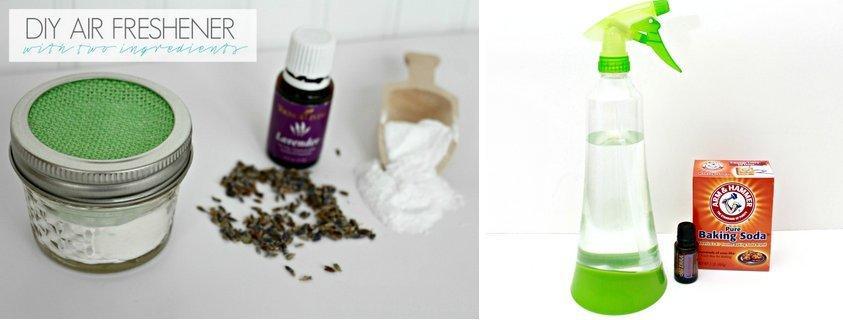 10. Refreshers: Room, Fabric and Pets These two DIYs make use of the same ingredients to fight unwelcome odours. Baking soda acts as a deodorizer, while essential oils add your favourite scent.