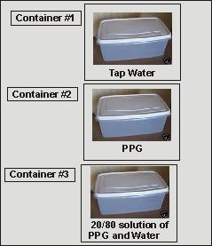 Fill container #2 with Polypropylene Glycol