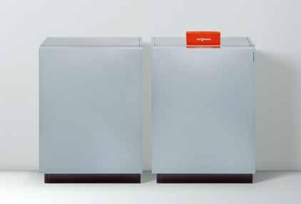 24/25 The powerful Vitocal 350-G brine/water heat pump is one of the quietest heat generators of its kind, thanks to its low-vibration design.