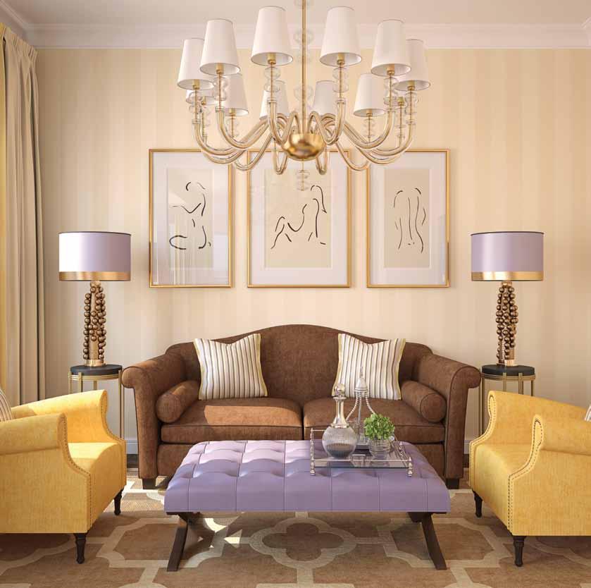 Sugar Land Homes Adding complementary shades of lavender and yellow adds a burst of energy to this previously drab room w By Kirsten Ham By Katrina Katsarelis Tips for