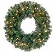 Pricing on Indoor/Outdoor Wreaths, Garland and Lighting Deluxe Oregon Pine Wreath Collection Weather resistant,