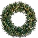 99 30" wreath 250 branch tips 50 clear lights 29.99 36" wreath 330 branch tips 100 clear lights 49.