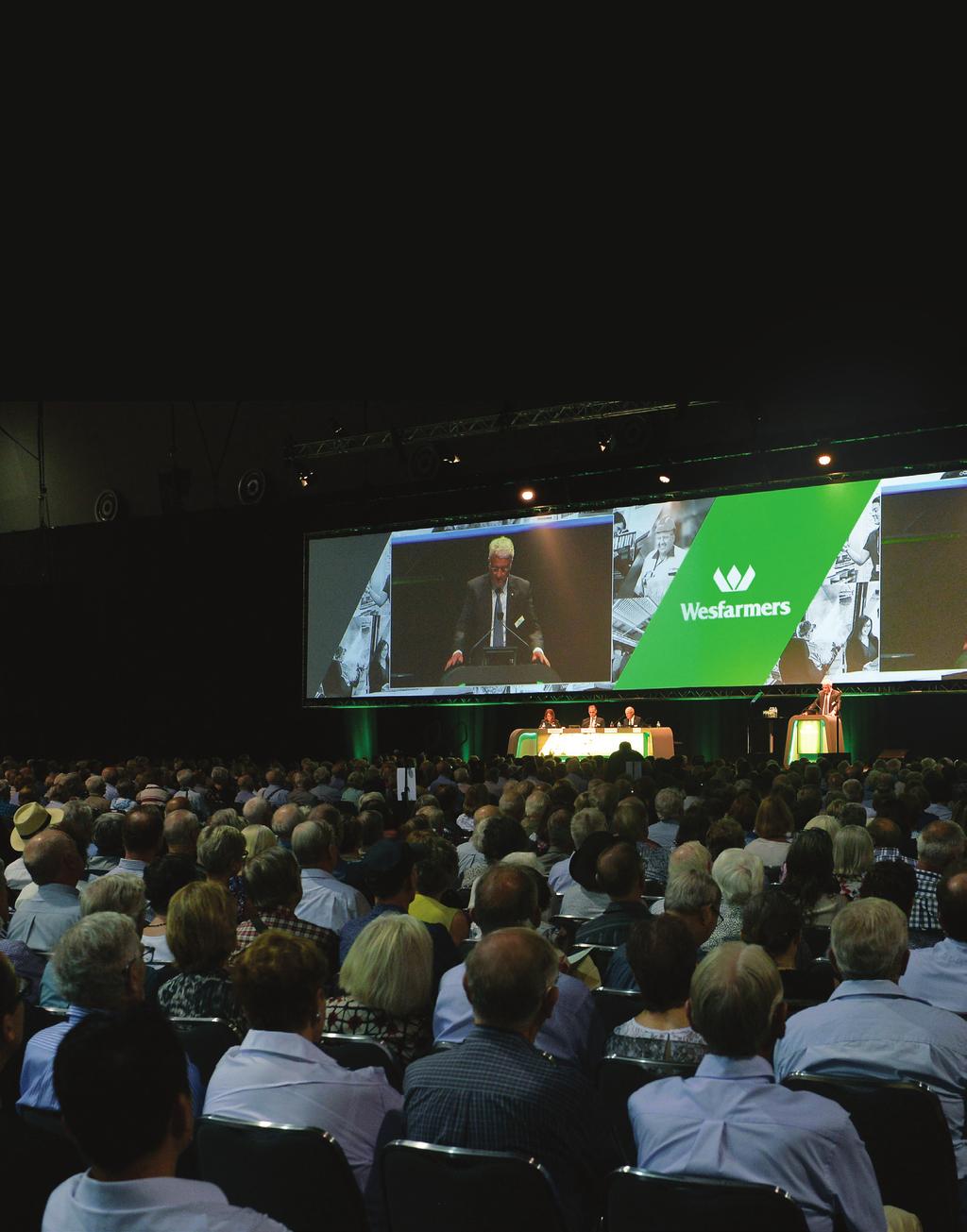 NOTICE OF MEETING 2018 Notice is given that the 37th Annual General Meeting of Wesfarmers Limited will be held at the Perth Convention and Exhibition Centre, Mounts Bay