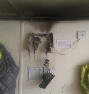 HS&S Alert No: 103 Date: 9 March 2017 RECENT CABIN FIRES WALL MOUNTED DOWN FLOW HEATER UNITS This is an update to Alert No 83, following a further cabin fire involving a wall mounted downflow heater