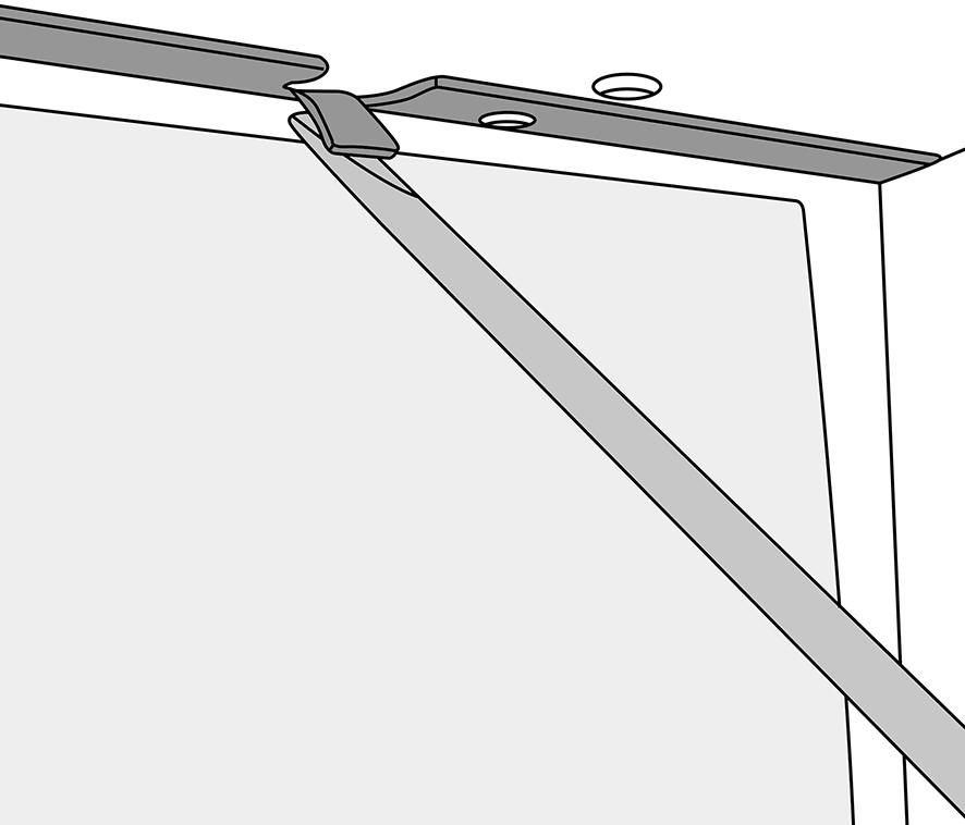 Servicing Instructions 8. Removing the Screen All Models 8.1 To remove the screens the 2 side brackets must be removed, see Diagram 9. 9 8.