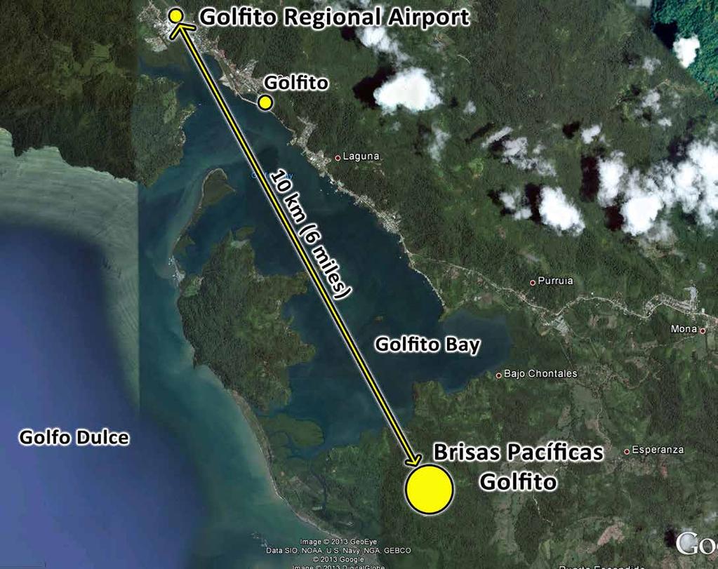 Location Golfito s regional airport is only 10km (6 miles) from Brisas Pacíficas.