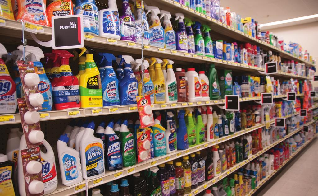 Continued from Page 53 We have about 40 feet of cleaning supplies on an aisle and have both sides filled, Jake Bunge says.