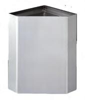 Capacity: 49.2 L. Unit 20 ½" W, 23" H, 12 5 8" D. q B-279 SURfACE MOUNTED WASTE Receptacle Satin-finish stainless steel.