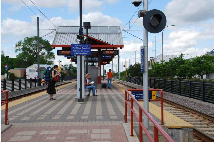 LRT Design Elements: Station & Tracks Exterior deterrent fencing discouraging track crossing