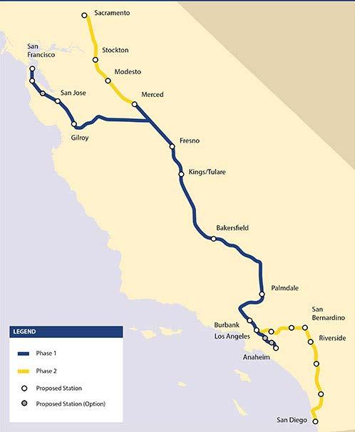 Project Background: California High-Speed Rail San Jose to San Fernando Valley Segment CHSRA will select preferred alignment on completion of the EIR in late 2017 or