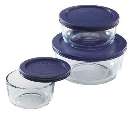 set, red cover 2/cs 6004023 Pyrex 6pc