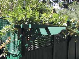 Solid Board Base with Trellis Topper & Solid Board Gate with Curved