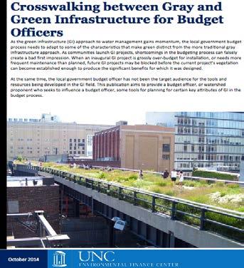 Capital Improvement Guide for Green Infrastructure A guide for budget officers or watershed proponents