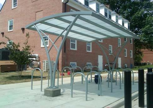 Ensure that the placement of the parking and shelter do not impede the flow of pedestrians or otherwise block the ingress/egress of fire and emergency vehicles or personnel.