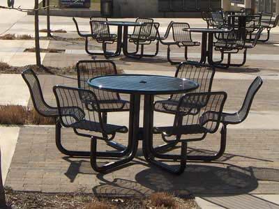 B. TABLES 1) Café Tables If patio areas will be plowed in the winter, coordinate placement with Grounds depending upon the type of equipment to be used.