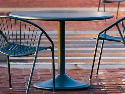 2) Free Standing Tables Freestanding tables should be considered in courtyards, atriums or places that can be secured. They should not be considered in public or unsecured areas.