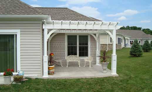 These pergolas are built for low maintenance and long life.