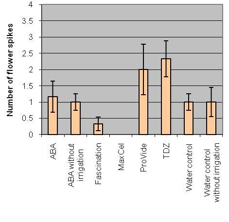 Flower quality: Treatment with ProVide was most effective in extending the flowering display life of both geranium cultivars following commercial shipment (Figure 36).