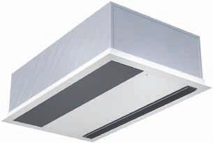 R35 is recess mounted in false ceilings or free hanging from the ceiling with the exhaust directed downward.