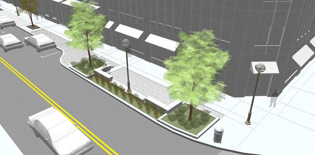 Bumpout Detail 17 Flexible space at intersections for bike racks and