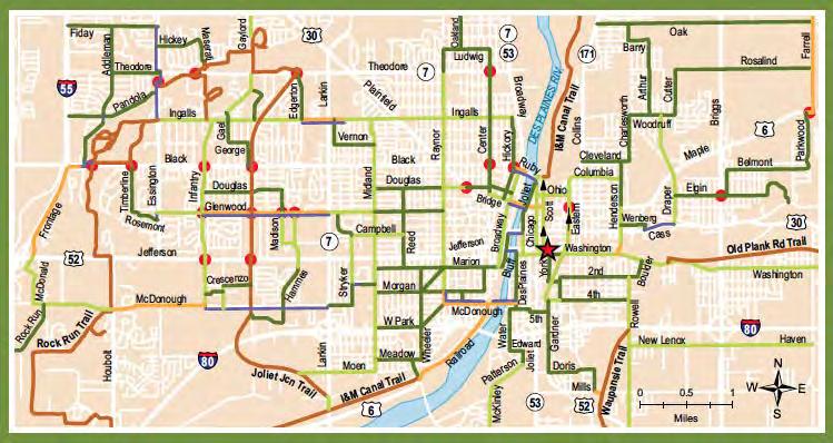 Bike to Metra Map for
