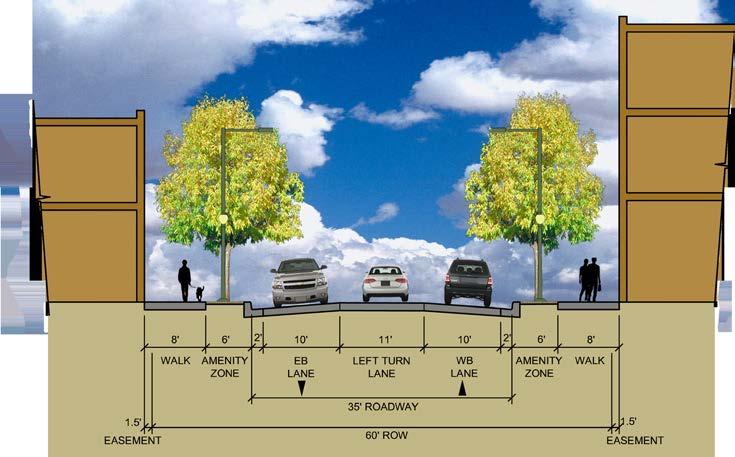 The Project provides alternative conceptual streetscape designs for full rebuild of this section of 38th Avenue to support the continued renewal along this street as the hub of the community s